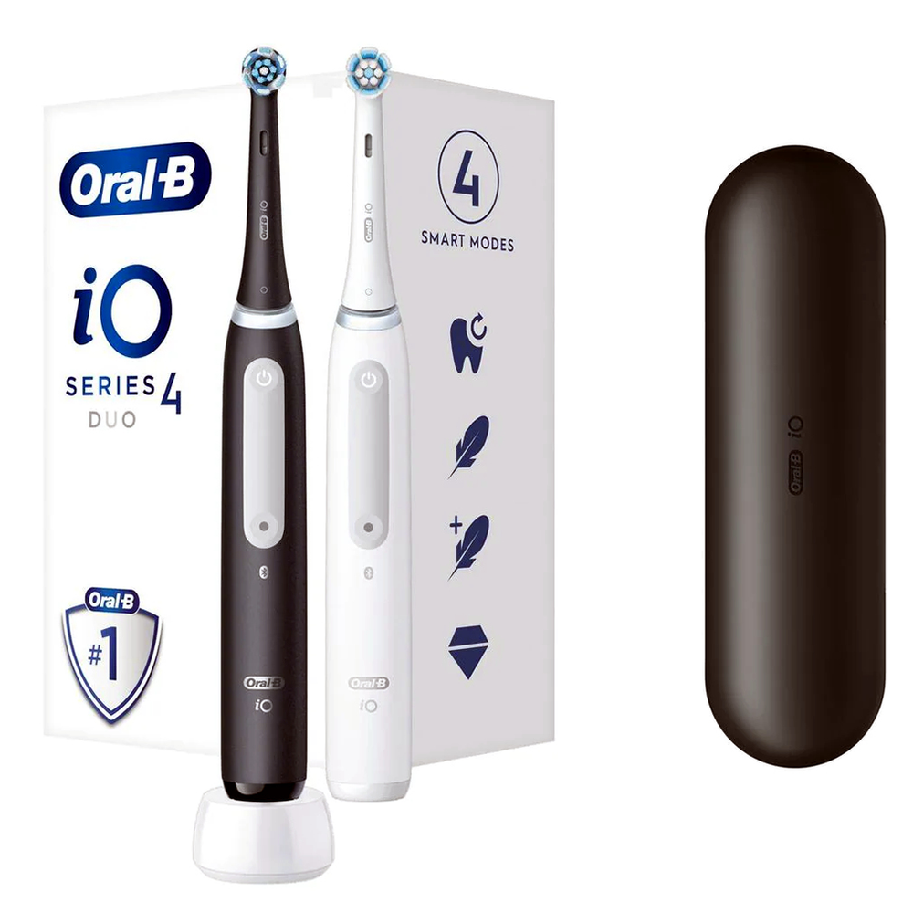 Braun ORAL-B IO4S DUO MATT BLACK / QUITE WHITE