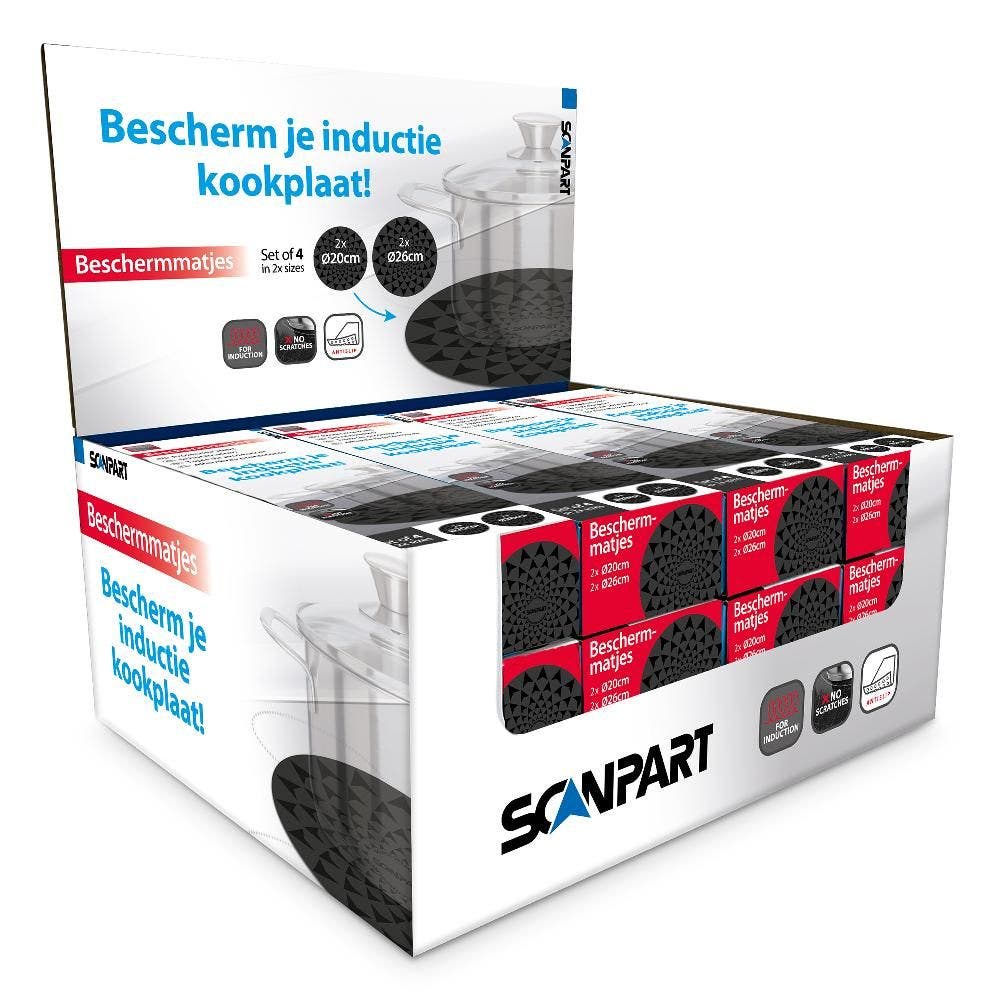 Scanpart Inductiemat display 12 stuks 2x20/2x26cm