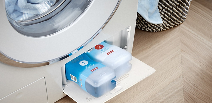 Bekijk onze wasmachines met automatische wasmiddeldosering Bekijk onze wasmachines met automatische wasmiddeldosering