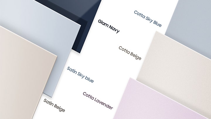 Verschillende kleuren mogelijkheden voor een Samsung BESPOKE koelkast. Verschillende kleuren mogelijkheden voor een Samsung BESPOKE koelkast.